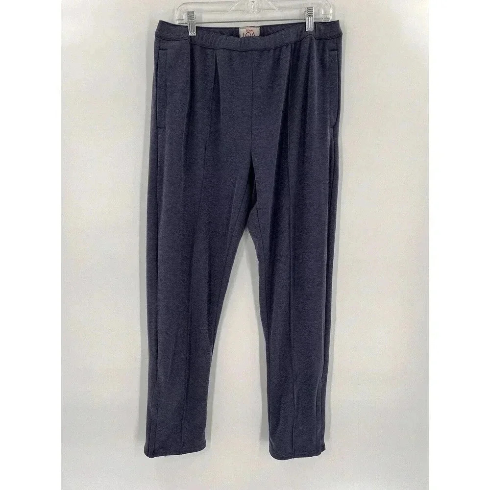RAIL RIDERS LOVE OF ADVENTURE RECYCLED POLYESTER BLUE JOGGERS ZIP ANKLES MEDIUM